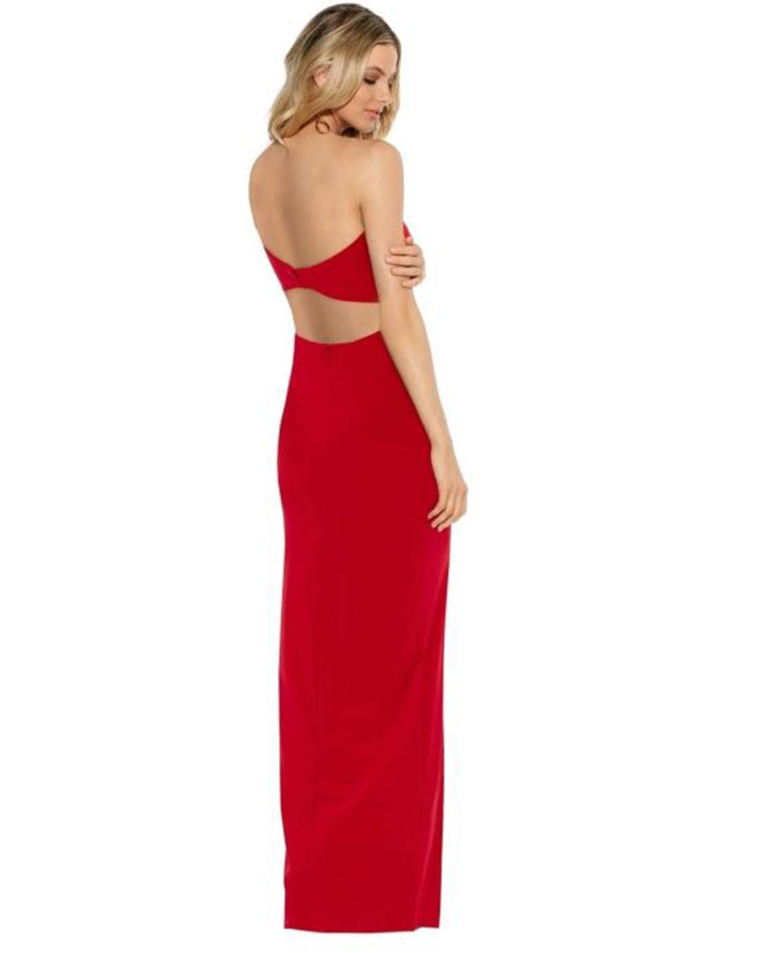 Strapless Evening Dress in Red