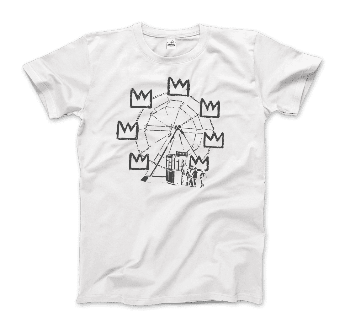 Banksy Ferris Wheel Homage to Basquiat Artwork T-Shirt
