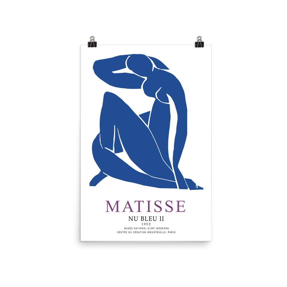 Henri Matisse Nu Bleu II (Blue Nude II) 1952 Artwork Poster