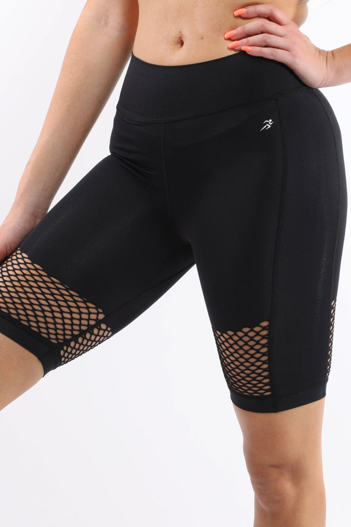 Malibu Seamless Activewear Shorts in Black