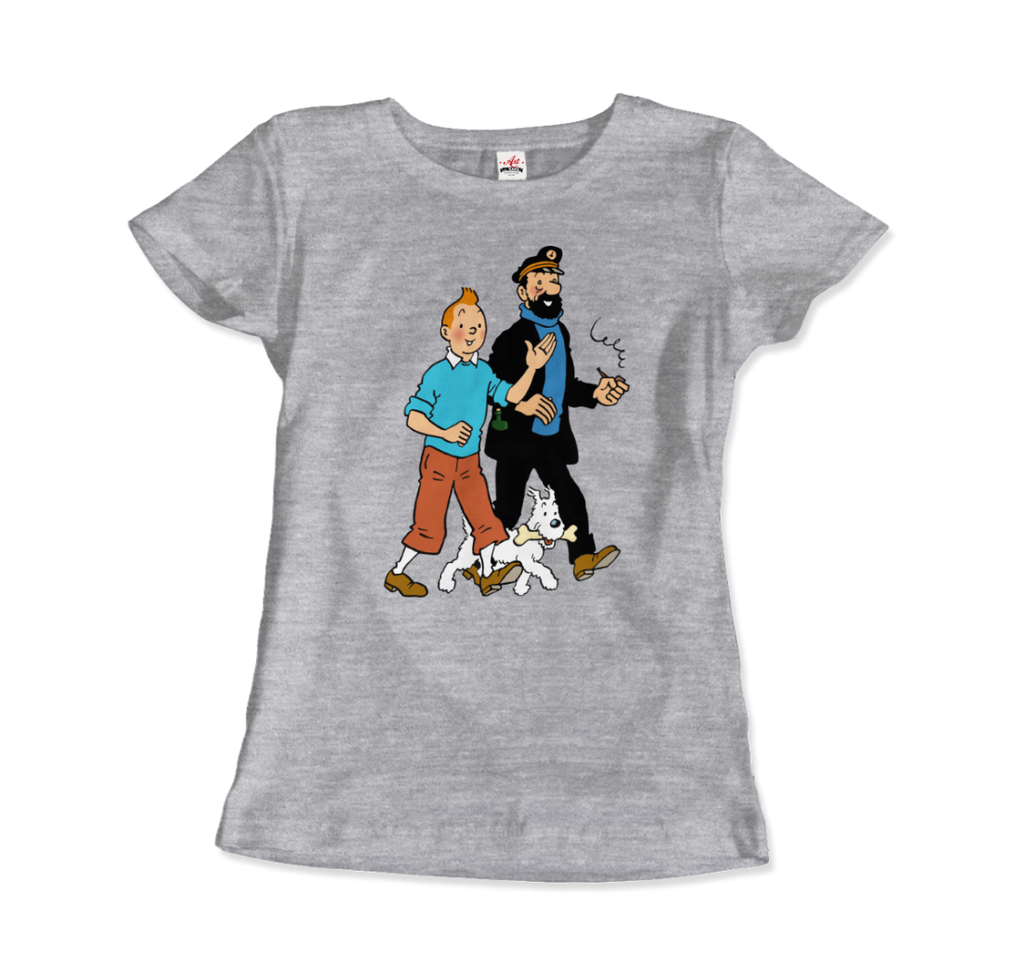 Tintin, Snowy and Captain Haddock Artwork T-Shirt