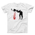 Banksy Lovesick Girl Throwing Up Hearts Artwork T-Shirt