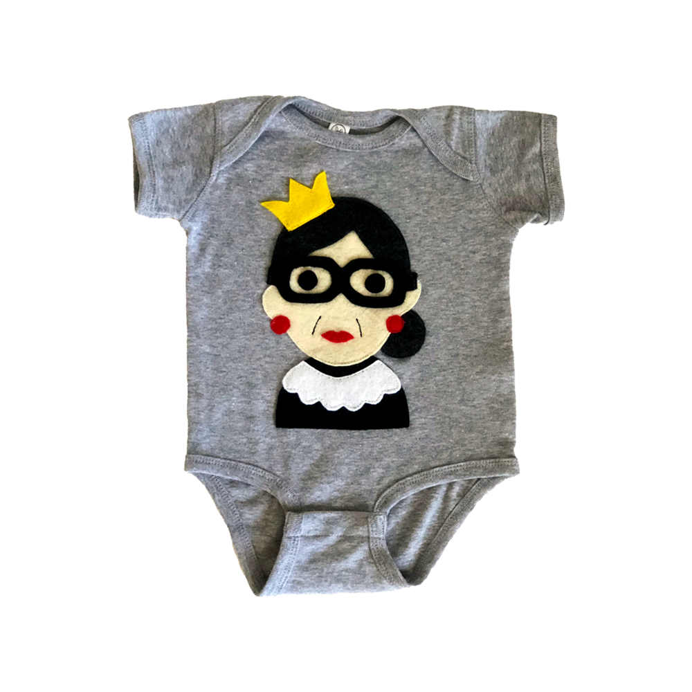 RBG Infant Bodysuit Gray | Newborn - 18M