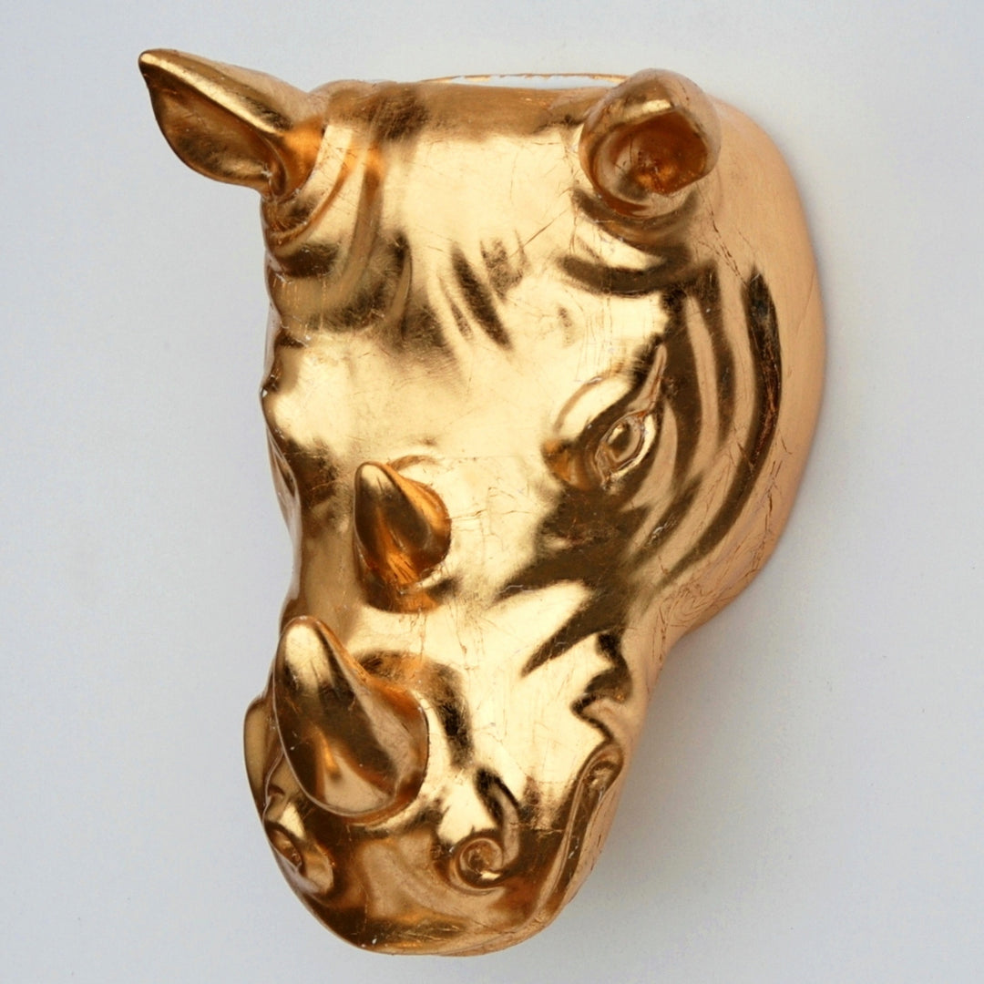 Rhino Gold Gilded Wall Planter