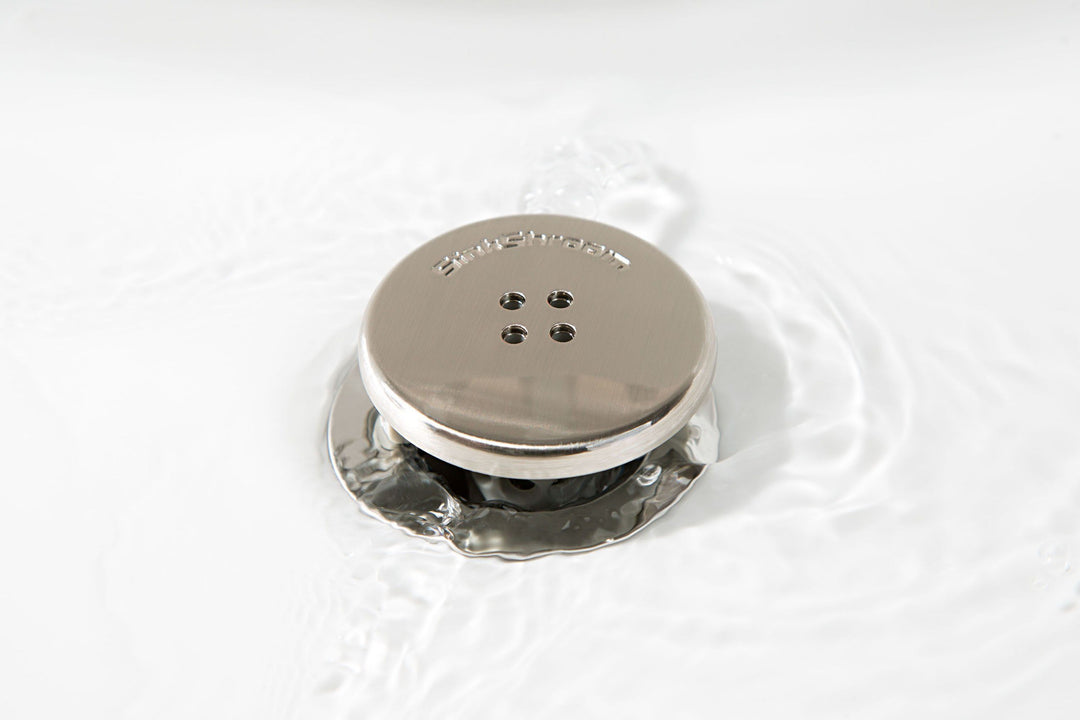 SinkShroom (Nickel Edition) the Hair Catcher That Prevents Clogged Bathroom Sink Drains