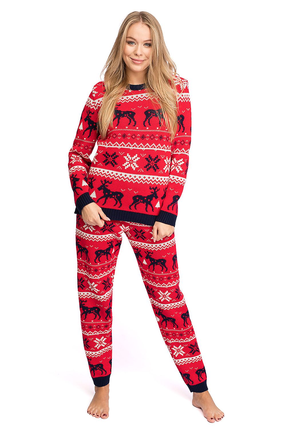 LaLupa Christmas Jumper Red