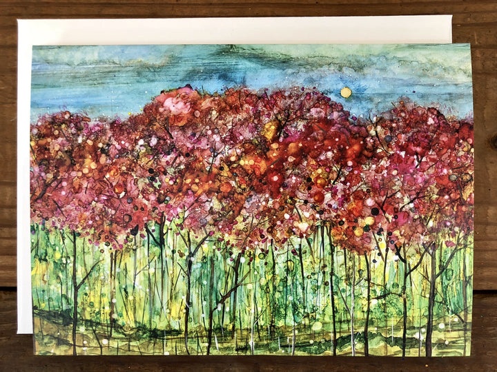 Spring Forest : Mixed Media Landscape Painting, Prints and Cards