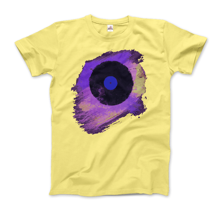 Vinyl Record Made of Paint Scattered in Purple Tones T-Shirt