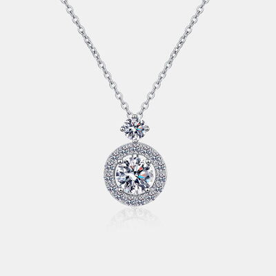 1 Ct Moissanite 925 Sterling Silver Necklace