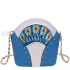 Feather Blue Shoulder Bag