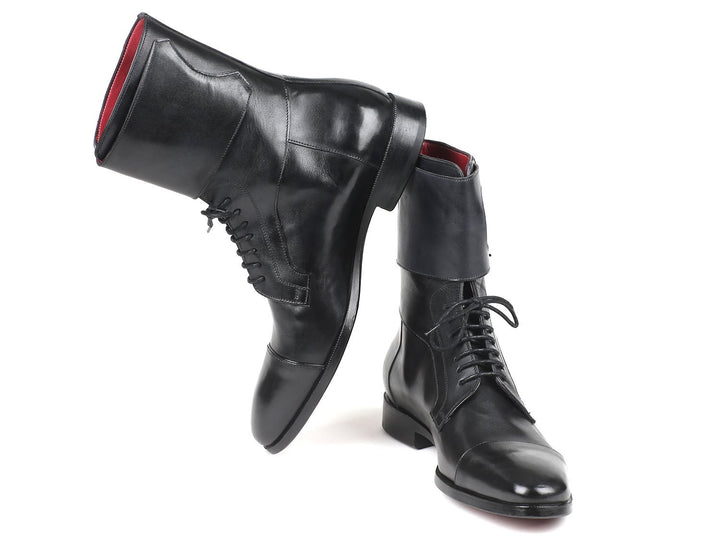 Paul Parkman Men's High Boots Black Calfskin