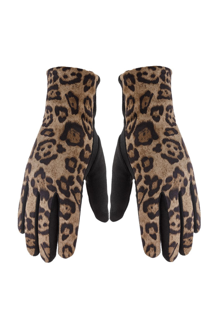 Smart Touch Leopard Gloves