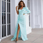 Rayne One Shoulder Sequin Gown