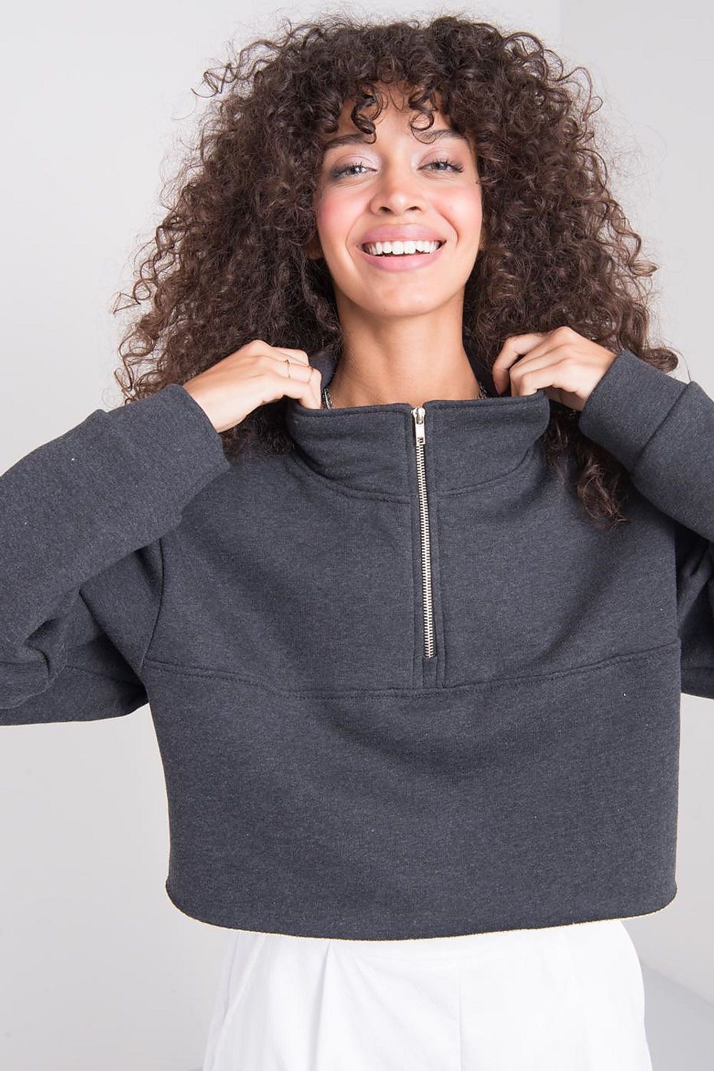 Grey 1/2 Zip Sweatshirt