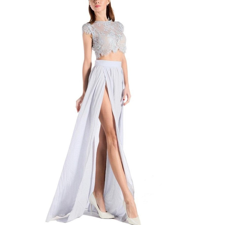 Two Piece Maxi Dress Cocktail Evening Dress