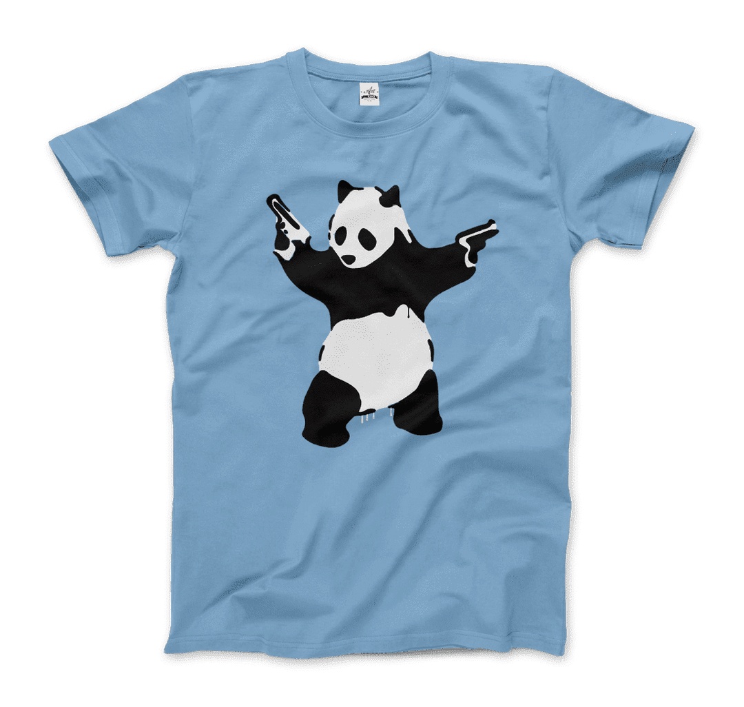 Banksy Pandamonium Armed Panda Artwork T-Shirt