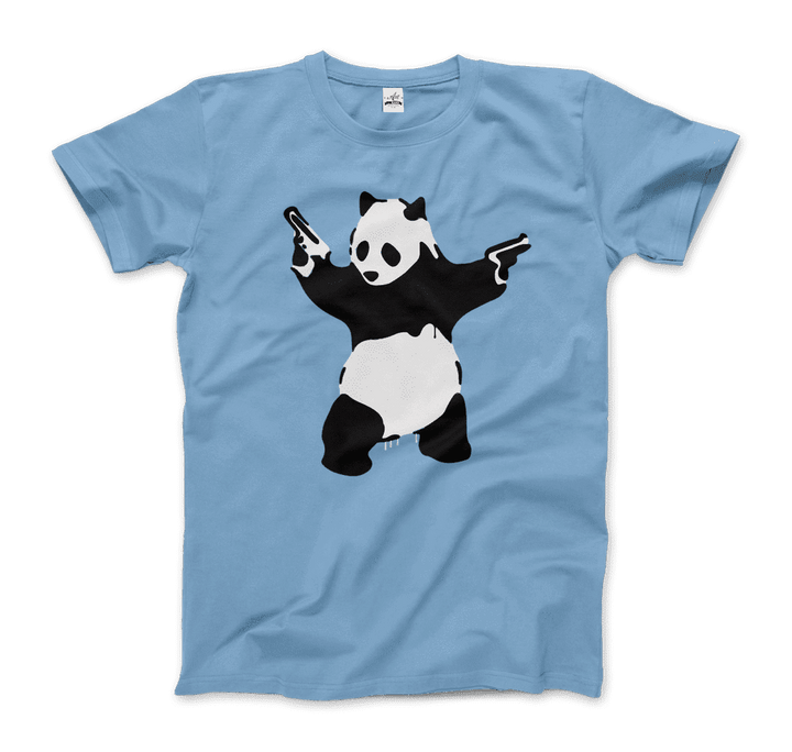 Banksy Pandamonium Armed Panda Artwork T-Shirt