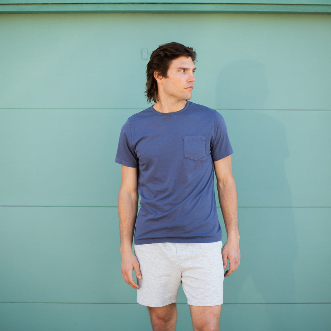 Gavin Garment Dyed Tee Navy