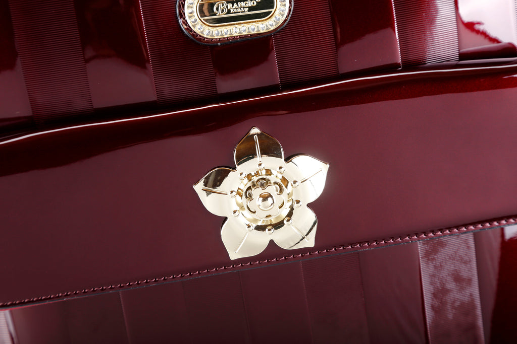 Floral Accent Light Weight Spinner Luggage