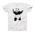 Banksy Pandamonium Armed Panda Artwork T-Shirt