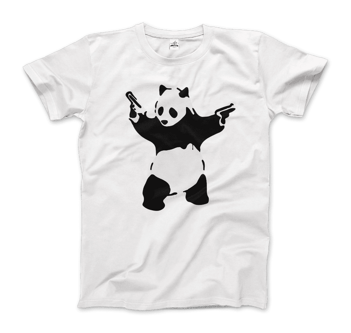 Banksy Pandamonium Armed Panda Artwork T-Shirt