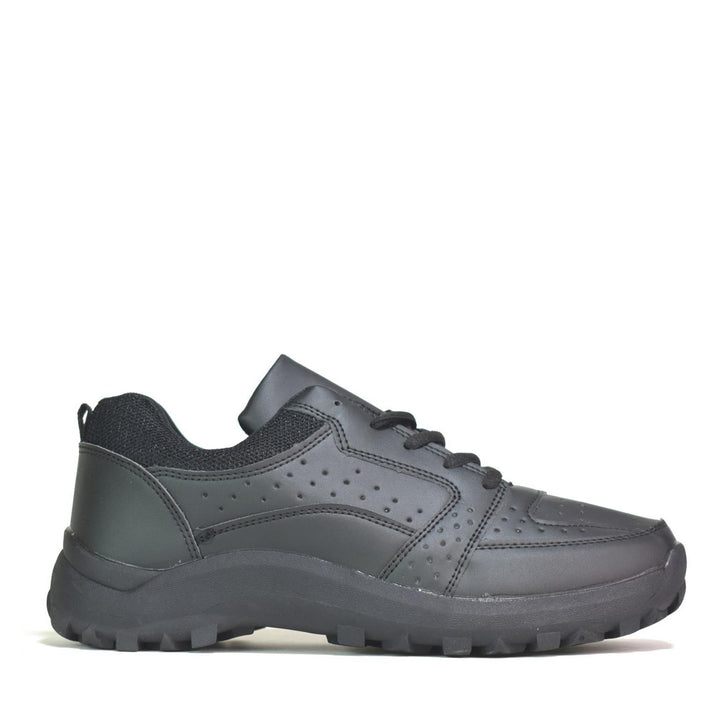 Black Men's Lace-Up Trainers