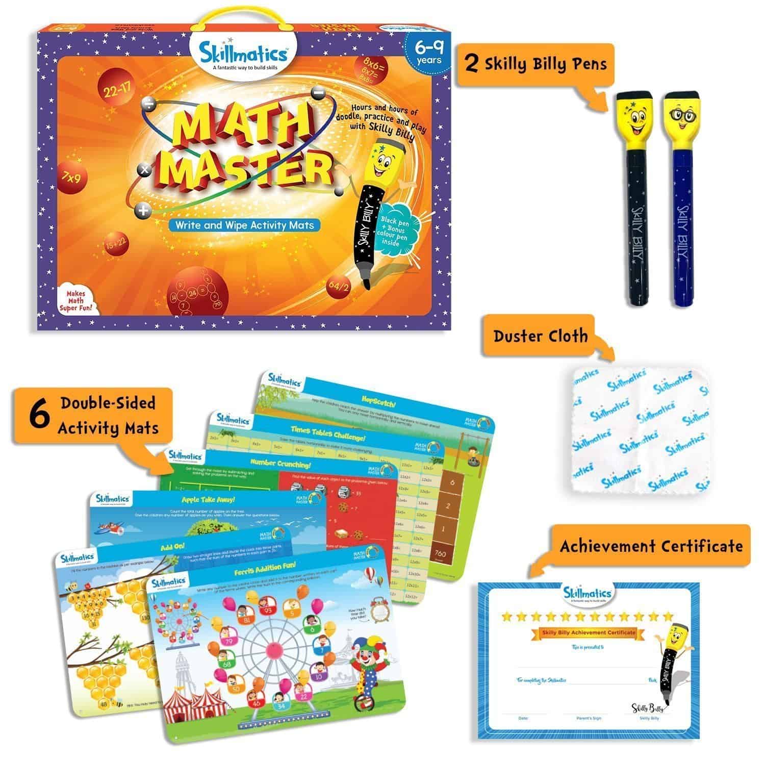 Skillmatics Math Master Educational Games for Kids (6-9)