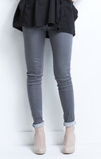 Girls Grey Denim Legging Pants