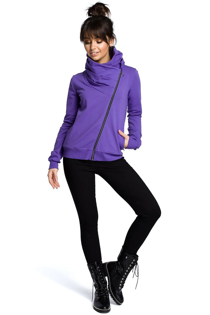 Full Zip Violet Sweatshirt