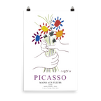 Pablo Picasso Hands With Flowers 1958 Artwork Poster