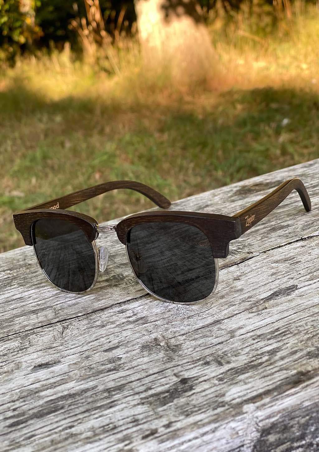 Eyewood Full Wood Clubmaster Skyler Sunglasses