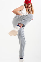 Joggers with Elastic Waist Band in Gray