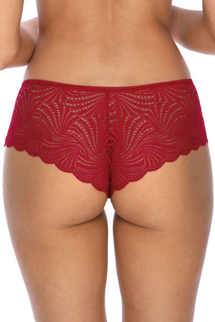 Floral Lace Red Panties