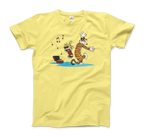 Calvin and Hobbes Dancing With Record Player T-Shirt