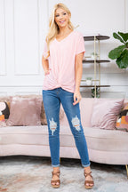 Short Sleeved Knot Tops