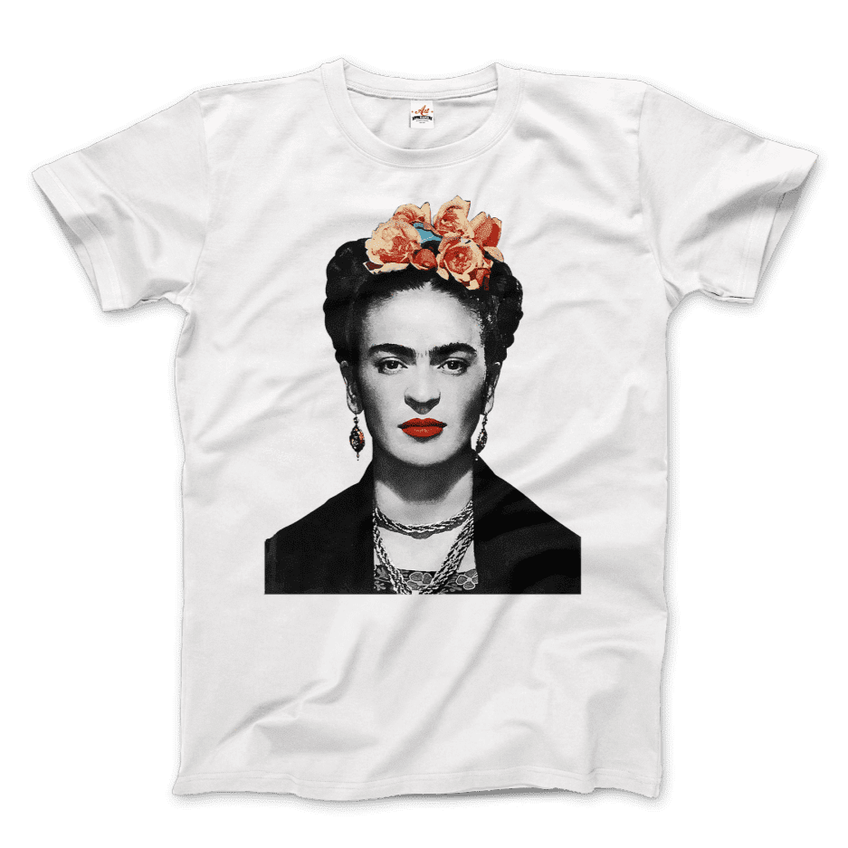 Frida Kahlo With Flowers Poster Artwork T-Shirt