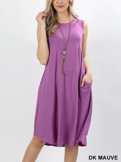 Sleeveless Swing Pocket Dress