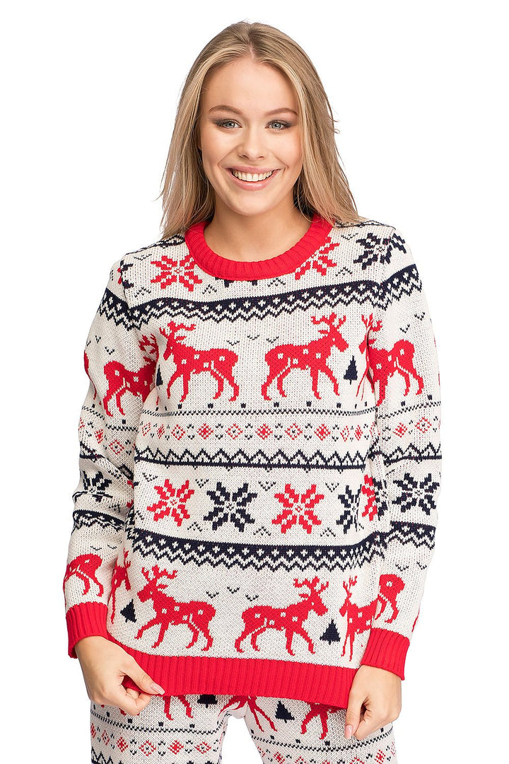 LaLupa Christmas Jumper White