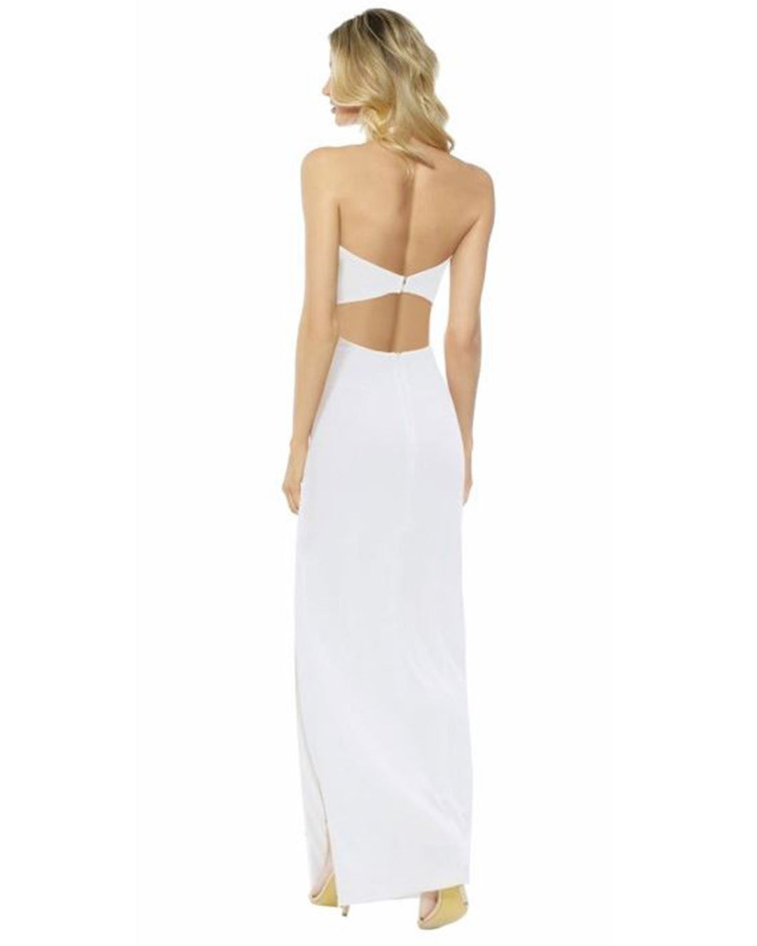 Strapless Evening Cocktail Dress in White