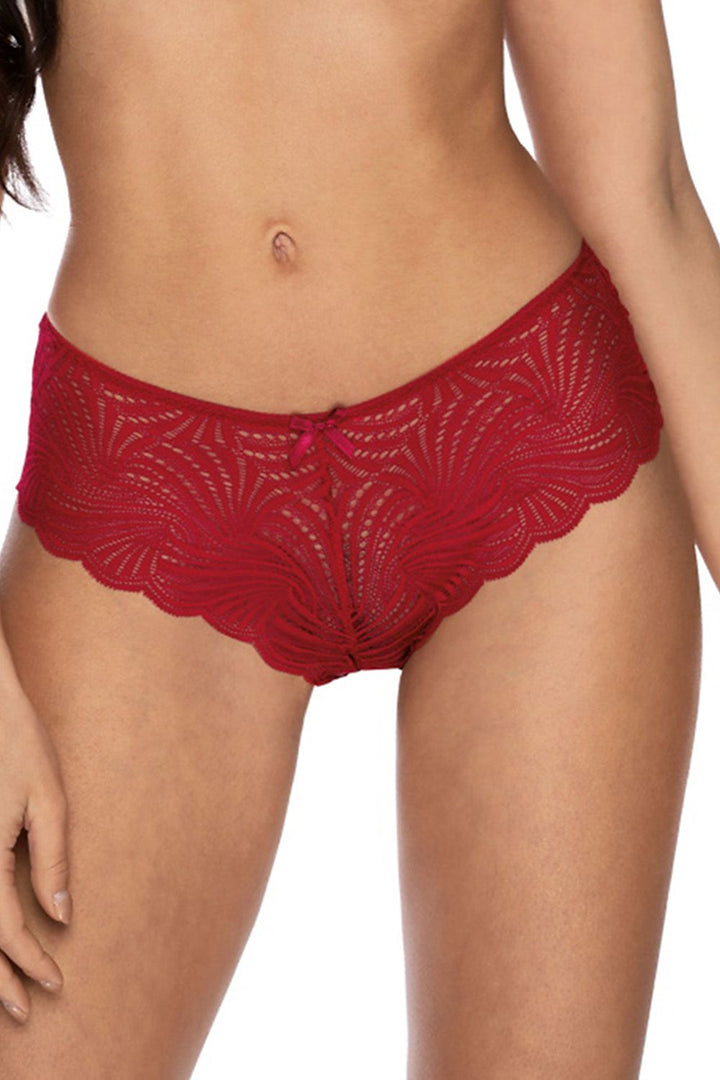Floral Lace Red Panties