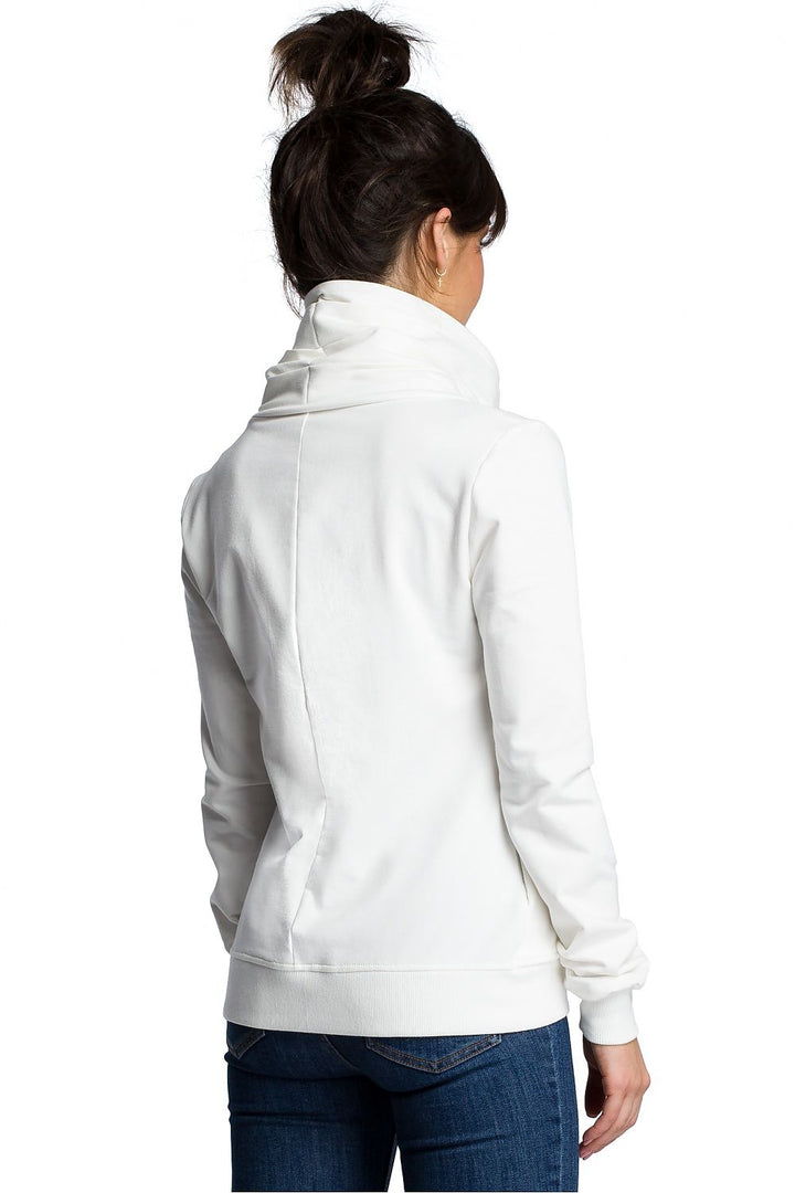 White Full Zip Sweatshirt