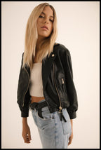 Puffy Biker Lambskin Jacket