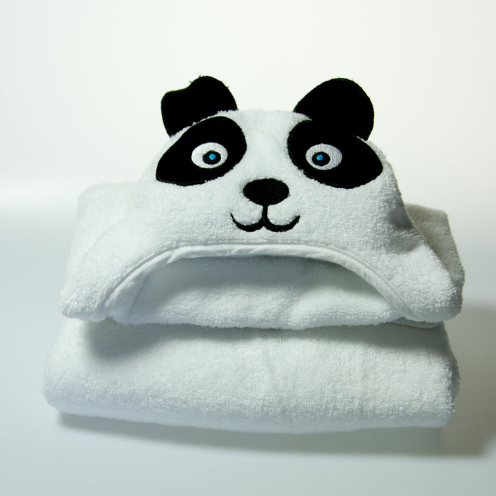 Panda Hooded Cotton Turkish Towel Little Kid