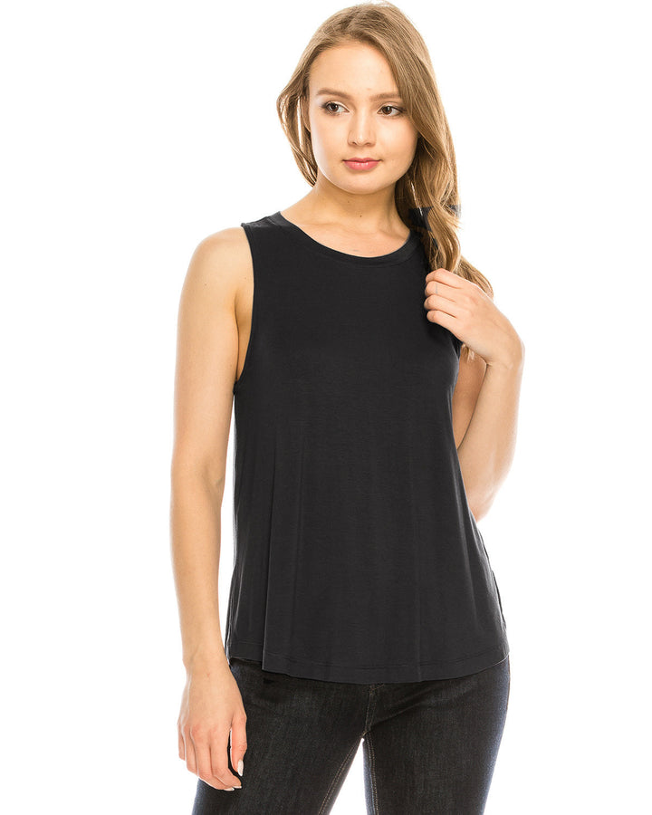 Black Tank Top Relaxed Fit