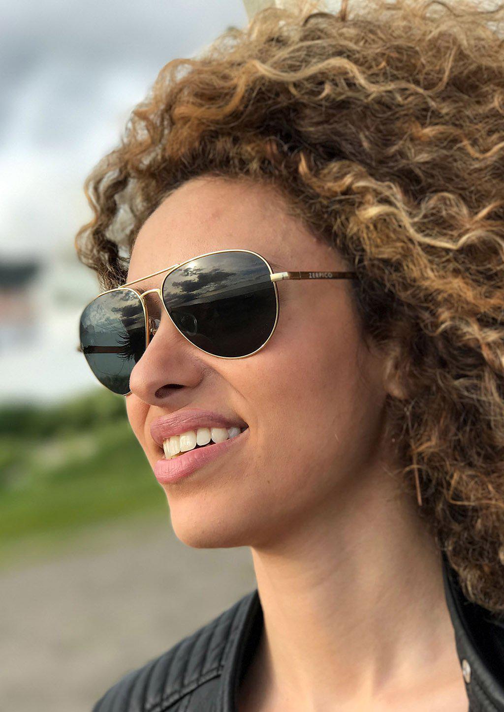 Titanium Aviator Sunglasses with Gift Box