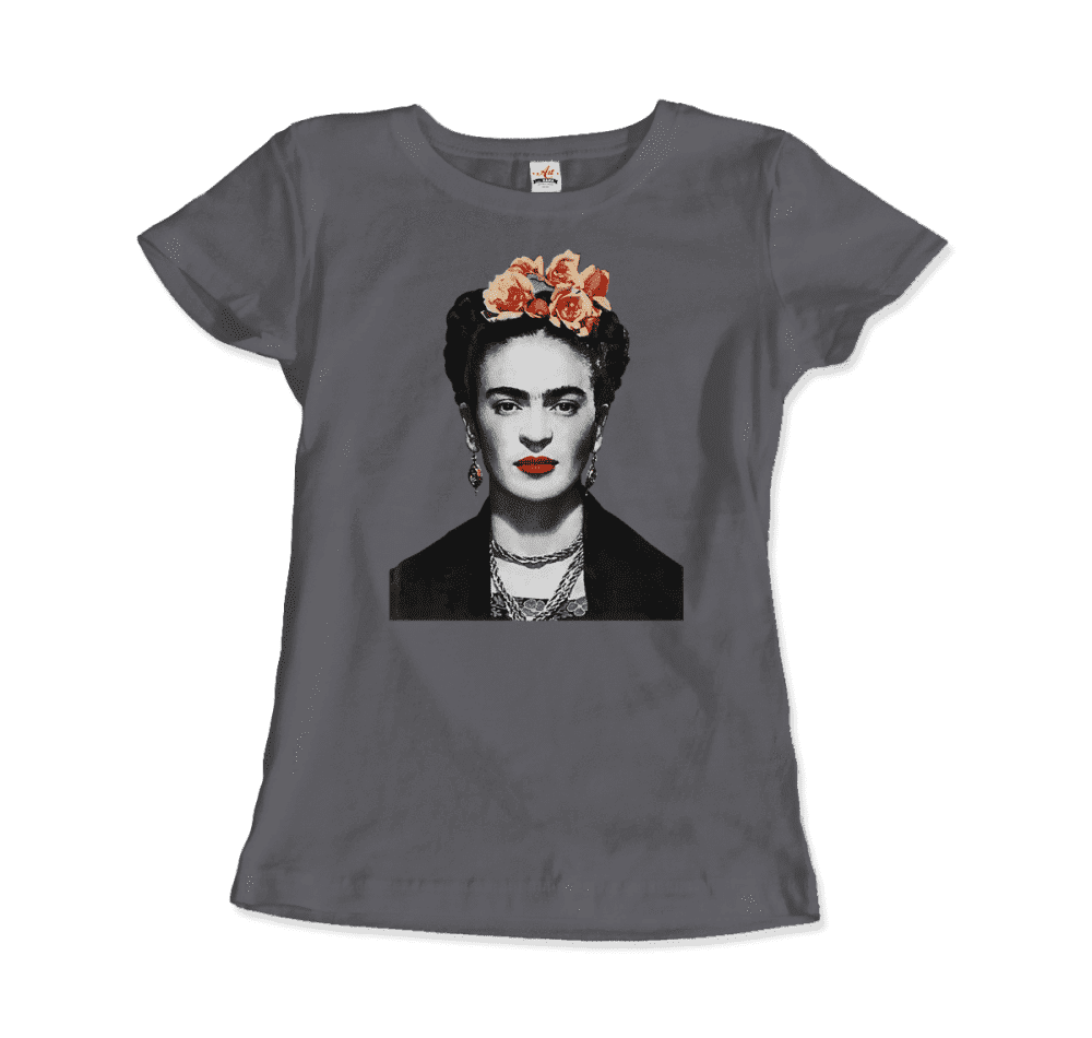 Frida Kahlo With Flowers Poster Artwork T-Shirt