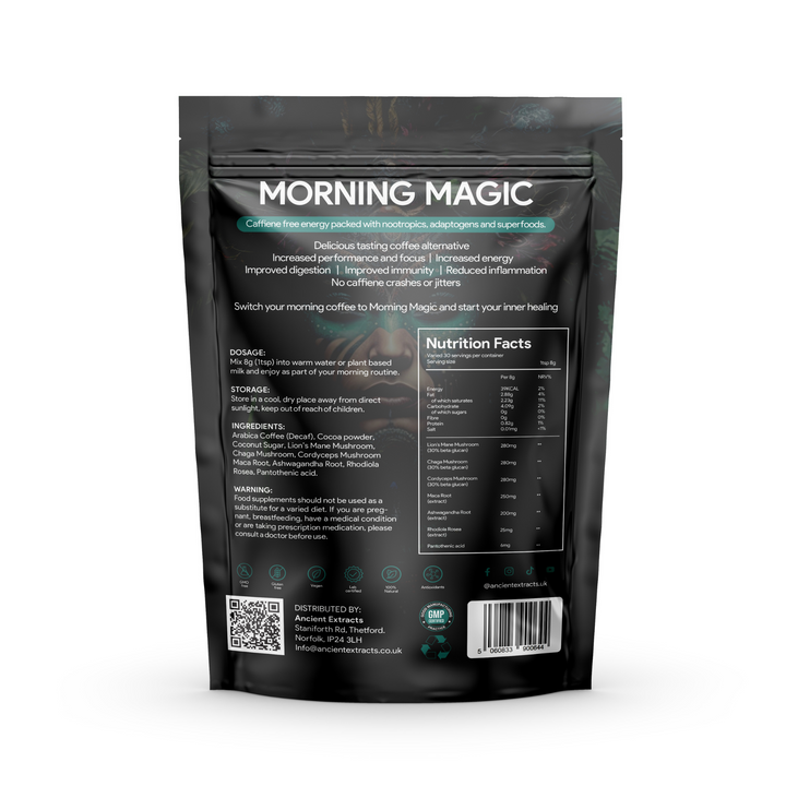 Ancient Extracts Morning Magic Decaf Mushroom Coffee Alternative 240g
