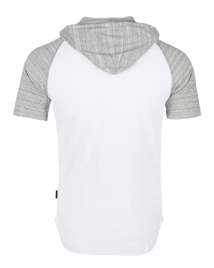 Two-Tone Short Sleeve Raglan Hoodie