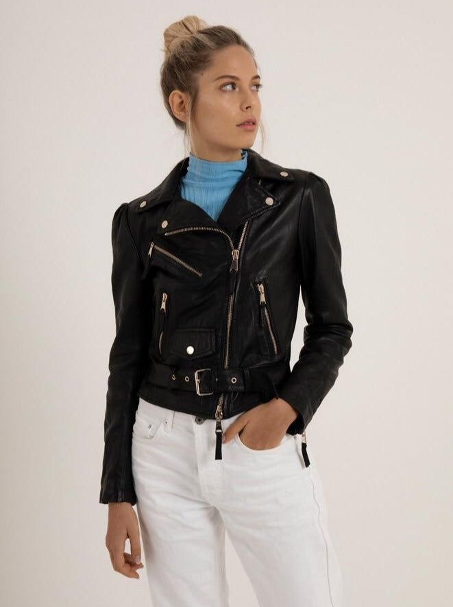 Belted Biker Jacket