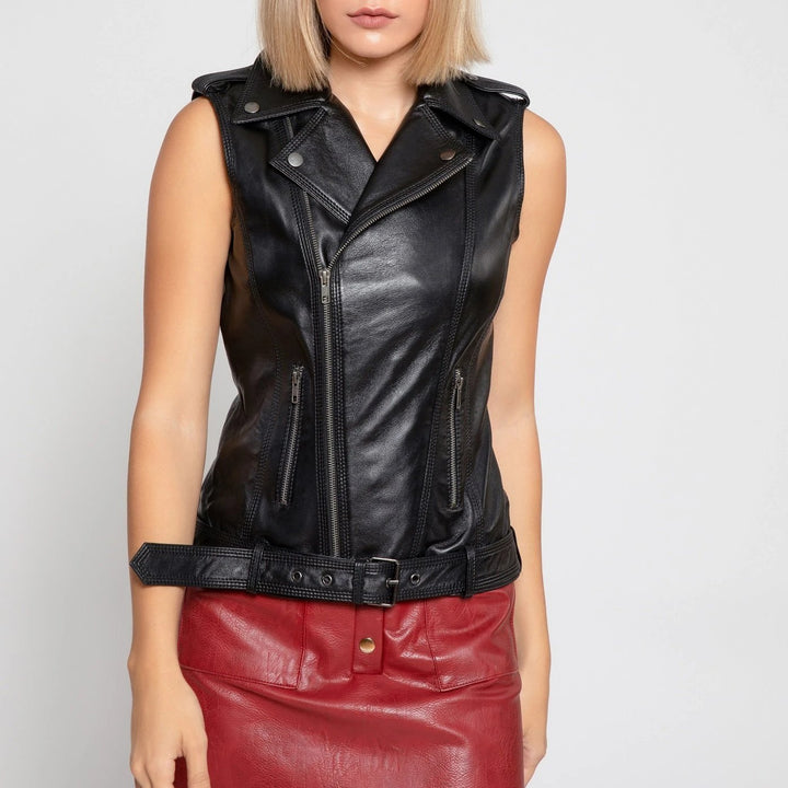 Womens Liana Leather Vest